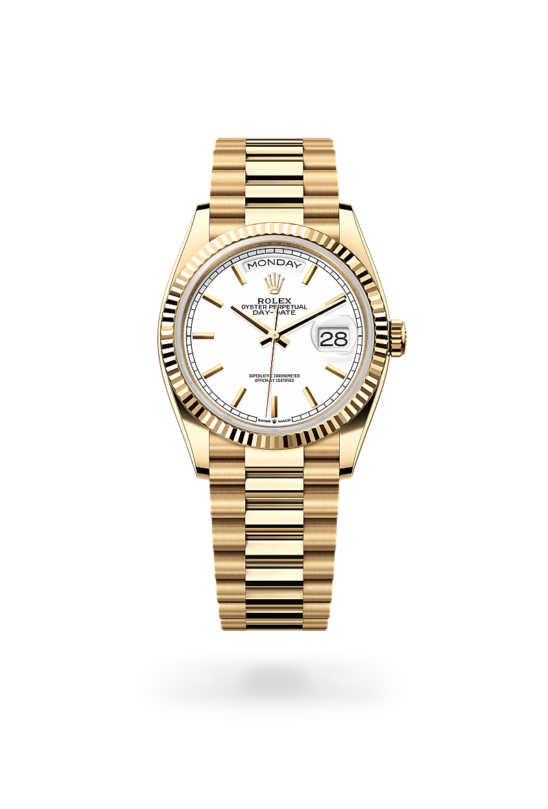 ROLEX DAY-DATE アフターマーケット文字盤28.6mm Rolex Day-Date 36 18 ct yellow gold, M128238-0081
